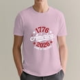 thumbnail image 2 of Patriotic America 1776-2026 Land of the Free T-Shirt , 250 Year Independence Day T-Shirt, OdeJous T-Shirt Pink, M, 2 of 5