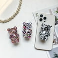 thumbnail image 2 of Huanledash Mobile Phone Finger Holder Cartoon Foldable Epoxy Sequins 3D Cute Bear Shaped Phone Grip Tok Folding Bracket for Desktop, 2 of 8