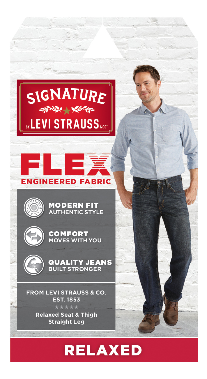Levi Strauss Signature Men's and Big and Tall Relaxed Fit Jeans