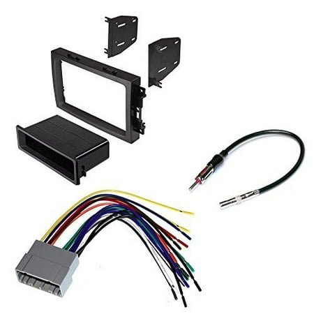 jeep 2005 - 2007 grand cherokee car cd stereo receiver dash install mounting kit + wire harness + radio antenna (Best Car Stereo For Jeep Wrangler)