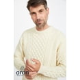 thumbnail image 2 of Aran Woollen Mills Men's 100% Wool Irish Cable Knit Fisherman Sweater Pullover Made in Ireland, 2 of 11