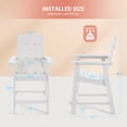 thumbnail image 3 of CHYVARY 2 Peaks Patio Adirondack Chair Plastic Single Chairs, Bar-Style Chair Fire Pit Outdoor Lounge Chair for Backyard Deck,White, 3 of 8