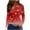 Red, variant on HongQid Womens Crewneck Long Sleeve Tops Casual Graphic Tops Fall Tshirts Shirts