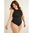 thumbnail image 3 of Joyspun Women's Seamless Slimming High Neck Bodysuit, 2-Pack, Sizes XS-XXXL, 3 of 7
