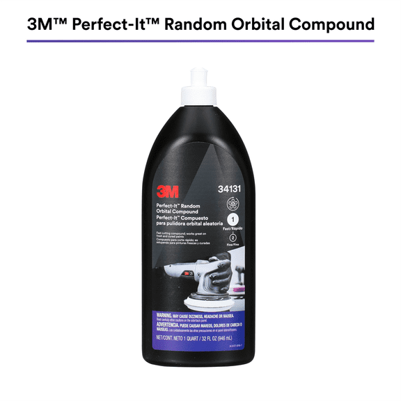 3M Perfect-It Random Orbital Compound 34131, 1 Quart (32 fl oz/946 mL), 6/Case