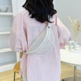 thumbnail image 6 of Women Bum Colorful Bag Laser Transparent Waterproof Fanny Pack Crossbody Chest Bags Unisex Hip Bag Waist Bags WHITE, 6 of 8