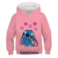 thumbnail image 3 of Sudadera con capucha Kawaii para niñas, sudadera con capucha de Lilo y Stitch para niños, sudadera con letras para bebés, ropa informal de Anime Manga para niñas y niños, 3 of 5