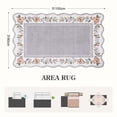 thumbnail image 2 of Lahome Washable 3'x5' Scalloped Area Rug, Grey Floral Boho Rugs for Living Room, Ultra-Thin Soft Non-Slip Low-Pile Stain Resistant Carpet for Bedroom Dining Room Office, Grey, 2 of 11