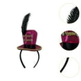 thumbnail image 6 of Milageto Mini Top Hat Headband Decor Headdress for Festivals Party Supplies Cocktails Rose Red, 6 of 8