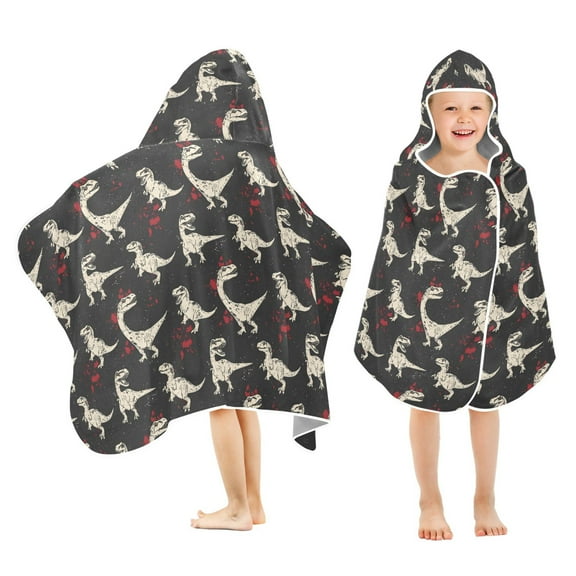 joogoo Cartoon Dinosaur-d7 Kids Hooded Beach Towel Baby Bath Towel 23.5"x50"