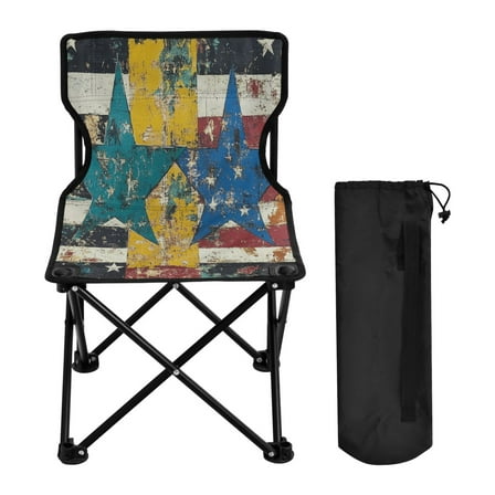 BZSMCE Camping Chairs Modern Star-spangled Fusion Pattern Folding chair