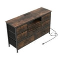 thumbnail image 1 of Tv Stands for Living Room,8-Drawer Storage Cabinet TV Cabinet for 55-Inch TV Entertainment Center with Adjustable LED Lights, with Electrical Outlets and Cords, 1 of 5