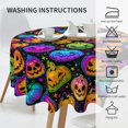 thumbnail image 6 of Funny Halloween Tablecloth, Funny Pumpkin Table Cloth Washable Reusable Round Tablecloth 60 Inch for Home Party Dining Table Decor, 6 of 6