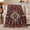 Acanthus Scroll, variant on Burgundy Autumn Damask Floral, Festive Halloween Scene, Warm Flannel Blanket for Living Room and Reading Nook with Detailed Artwork, Art Lovers Halloween Gift, Festive Home Decor