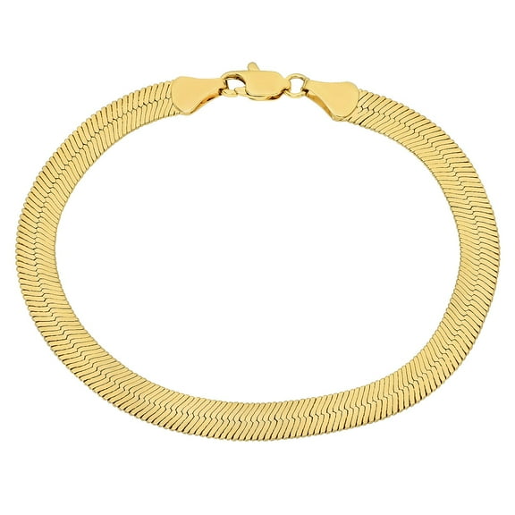 RM 14K Gold Filled Herringbone Bracelet Flat Style, 8 inches