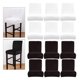 thumbnail image 1 of De Silla De Comedor Suave De 12 Piezas, De Silla Elástica De Spandex Para Silla De Respaldo Bajo Cocina Hogar Hotel Negro Soledad Funda de asiento de terciopelo con respaldo bajo, 1 of 10