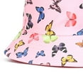 thumbnail image 5 of shoper Girls Butterfly Print Bucket Hat Cute Sun Hat Lightweight Comfortable for Kids Ages 1-5 Pink One Size, 5 of 6