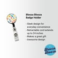 thumbnail image 2 of Balloons Colorful Watercolor Birthday Retractable Reel ID Badge Key Card Name Tag Holder with Clip, 2 of 7