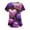 01# Purple, variant on Scrub Tops Women Short Sleeve Plus Size V-Neck Fun Printed Scrubs Top Medical Nursing Uniforms with Pockets Sky Blue S