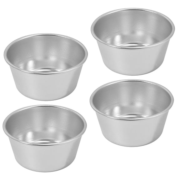 ELAYARD 4Pcs Multi Function Baking Mold Non Stick Pudding Cup for Small Cakes