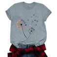 thumbnail image 1 of Gibobby Blusa Casual de Mujer Camiseta manga corta con cuello redondo y estampado diente león C para mujer(Rosa,XL), 1 of 2