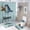 style-322, variant on Personalised Flying Reindeer 4 Pcs Shower Curtain Sets Bath Mat U-Shaped Floor Mat Toilet Lid Oval Rug Custom Name Waterproof Shower Curtain for Bathroom Decor