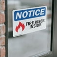 thumbnail image 4 of (2 Pack) Fire Riser Inside Sign With Symbol OSHA Notice Sign 14 Inch X 10 Inch Vinyl Label Decal Sticker Weather Resistant, UV Protected for Workplace, Business, and Construction Site,, 4 of 7