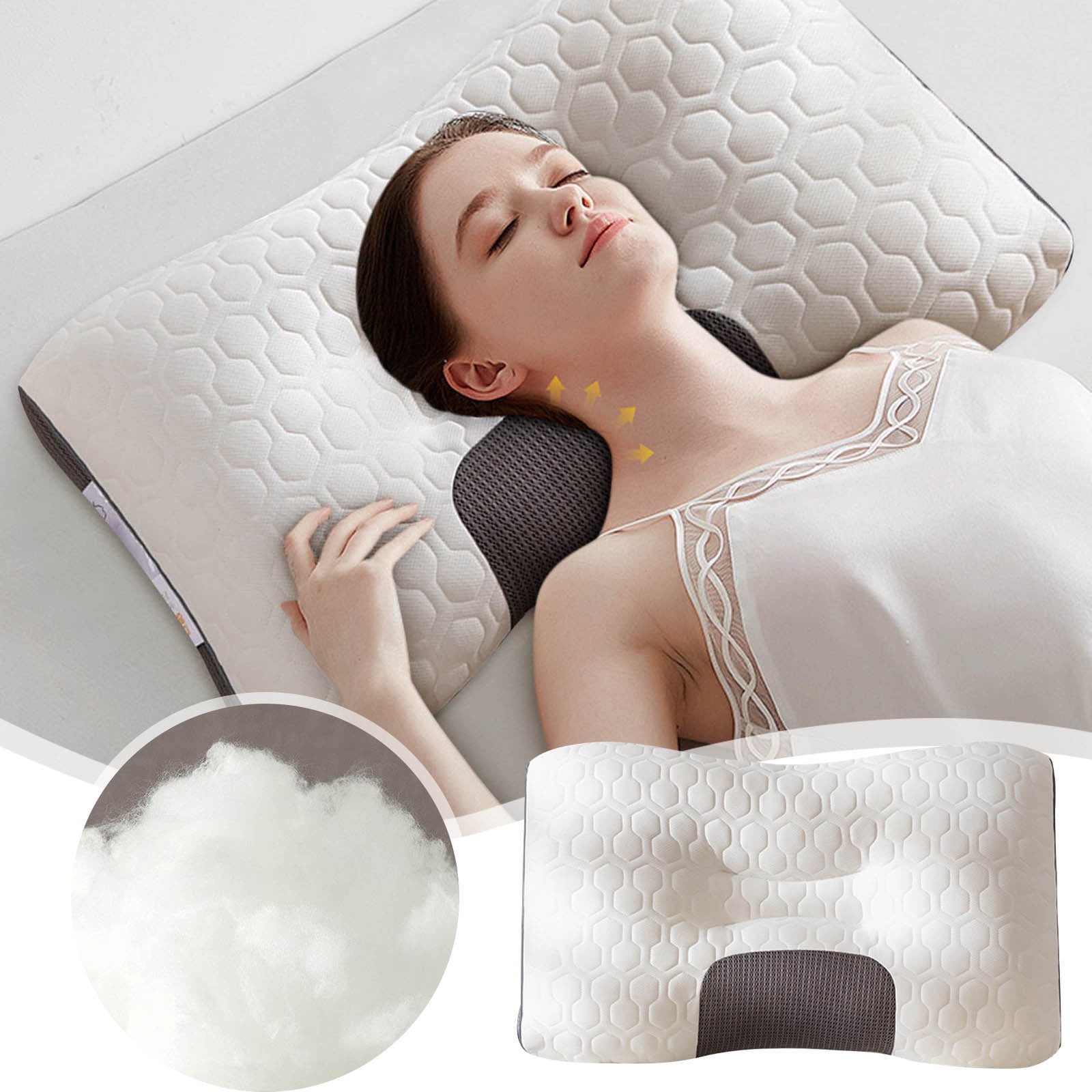 Kabnic 2 Pack Standard Size Bed Pillows, Hotel Luxury Cooling & Breathable Pillows, Down Alternative Gusseted for Side & Back Sleepers, Machine Washable