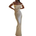 thumbnail image 1 of Fortune Robe Longue Sans Manches à Bretelles Spaghetti pour Femmes Dos Nu Ajustée Robe de Cocktail, 1 of 5