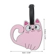 thumbnail image 2 of Unique Bargains 1 Pc Cat Pattern Luggage Tag for Travelling Light Pink, 2 of 4