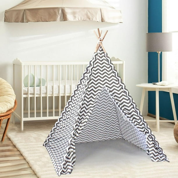 Esquirla Kids Teepee Tent Portable Cute Indian Teepee for Playgrounds Parks Barbecues Stripe