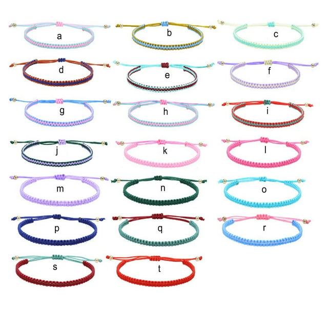Friendship Bracelet Gift Thread Hand Chain Women Braided Bracelet Daily Drawstring Decoration Women Accessories Jewelry Bangle for Wedding Beach Party Type 11