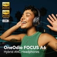 thumbnail image 2 of Audífonos OneOdio Over Ear A6 híbridos Bluetooth 6.0 ANC Negro, 2 of 4