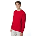 thumbnail image 4 of Hanes Beefy-T Unisex Long Sleeve T-Shirt Deep Red S, 4 of 4