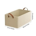 thumbnail image 3 of Caja De Almacenamiento De Tela Oxford 1Pcs 15.74x10.63x8.67" Beige Cloth Storage Box with Partitioned Compartments and Portable Handle for Clothing Organization JASKFLY, 3 of 8