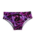 thumbnail image 2 of Jinhomg Mens Low Rise Bikini Swimwear Novelty Fancy Print Swimming Briefs Lightweight Comfy Elastic Waist Bathing Suit Casual Summer Beach Swimsuits Summer Saving Purple L, 2 of 4