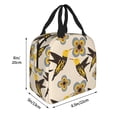 thumbnail image 2 of KLL Yellow Flowers Hummingbird Print Insulated Lunch Bag Women, Reusable Cute Tote Lunch Box for Adult & Men, Leakproof Cooler Lunch Bags for Work Office Travel Picnic, 2 of 6