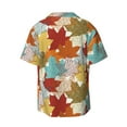 thumbnail image 2 of Disketp Men's Hawaiian Fall Maple Leaves Print Shirts Button Down Holiday Beach Shirts-Large, 2 of 7