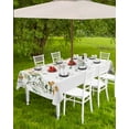 thumbnail image 4 of Hokiten Outdoor Tablecloths with Umbrella Hole & Zipper, Sage Green Eucalyptus 54x80 Inch Tablecloth Rectangle, Vintage Spring Floral Leaves Waterproof Table Cloth, Patio/Pool/Picnic Table Covers, 4 of 7