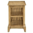 thumbnail image 4 of ACME Hiroko Rectangular Wooden 2-Shelf End Table with Metal "X" Design in Oak, 4 of 6