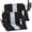 Black and Gray, variant on 2 Pack Reclining Stadium Seats,Extra Wide Bleacher Seat with Back Support & Padded Cushion,6 Adjustable Angles, Large Pockets, Cup Holders & Non-Slip Mat for Football Games & Outdoor Events