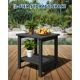thumbnail image 3 of M optimized Outdoor Adirondack Side Table, HDPE 2-Tier Patio End Table Weather Resistant for Adirondack Chair, Square Side Tables for Patio, Poolside, Porch, Deck, Indoor, Backyard, 3 of 8