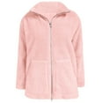 thumbnail image 3 of AINIYS Kids' Stand Collar Sherpa Zip-Up Jacket with Pocketed Warm Fleece Coat for Casual Daily Fall Winter Wear Watermelon Red 150, 3 of 5
