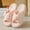 Pink(Memory Foam), variant on BERANMEY Comfy Slippers for Women Memory Foam House Bedroom Shoes Corduroy Bow Crossbands Slide Slipper Shoes Open Toe Slip On Sole Slippers SoftTrendy Gift Slippers