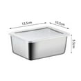 thumbnail image 3 of Conteneur Alimentaire Carré en Acier Inoxydable avec Couvercle Boîte à Lunch Bento Empilable, 3 of 9