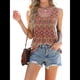 thumbnail image 2 of Camisetas Sin Mangas para Mujer, Holgadas, Informales, de Verano, con Ojales, Cuello Redondo, Básicas, Sin Mangas, A Geometría XL, 2 of 10