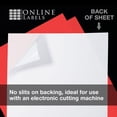 thumbnail image 2 of Sticker Paper, 8.5 x 11 Full Sheet Label, 100 Sheet Pack, Inkjet or Laser Printer, Online Labels (Color: Red), 2 of 9