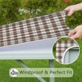 thumbnail image 6 of Green and Red Christmas Plaid Pattern Square Fitted Tablecloth with Elastic Edge,Square Table Cover,Washable Elastic Table Cover for Home Kitchen Party Decor 34"x34", 6 of 6