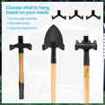 thumbnail image 3 of 3pcs Tool Hooks,Double- Design Garden Storage Shed Hanger Essential Garage Wall Organization Accessories, 3 of 7