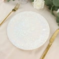 Efavormart 25 Pack | 9" Geometric Metallic Iridescent Foil Dinner Paper Plates, Disposable Party ...